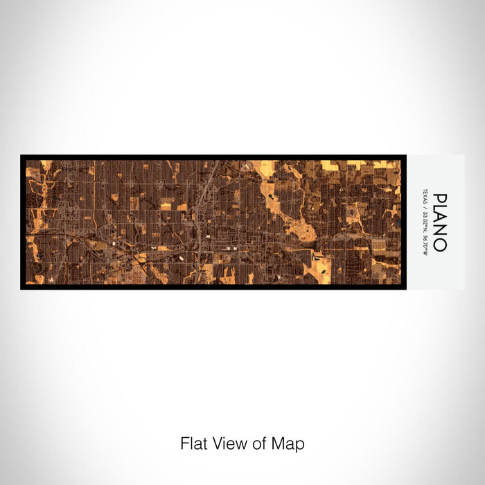 Rendered View of Plano Texas Map on 10oz Stainless Steel Insulated Cup in Ember with Sliding Lid