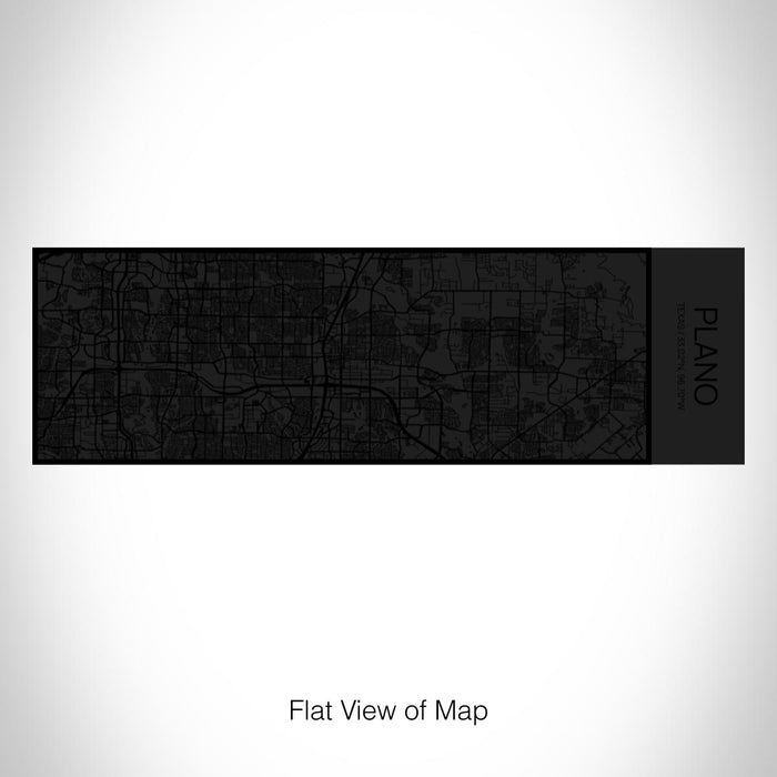 Rendered View of Plano Texas Map on 10oz Stainless Steel Insulated Cup in Matte Black with Sliding Lid