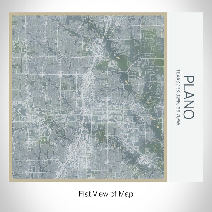 Rendered View of Plano Texas Map on 17oz Stainless Steel Insulated Tumbler in Afternoon Map Style