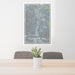 24x36 Pleasant Hill California Map Print Portrait Orientation in Afternoon Style Behind 2 Chairs Table and Potted Plant