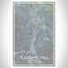 Pleasant Hill California Map Print Portrait Orientation in Afternoon Style With Shaded Background