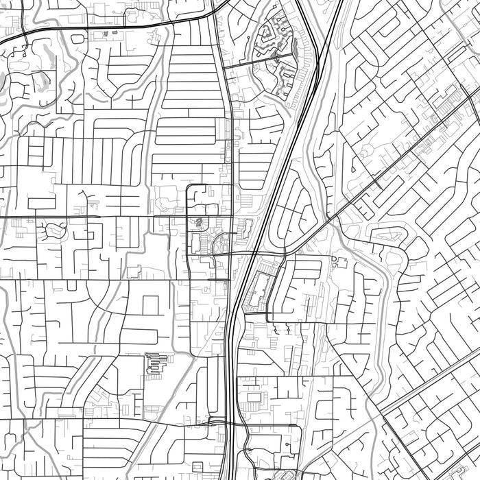 Pleasant Hill California Map Print in Classic Style Zoomed In Close Up Showing Details