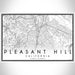 Pleasant Hill California Map Print Landscape Orientation in Classic Style With Shaded Background