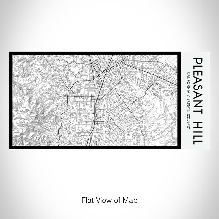 Rendered View of Pleasant Hill California Map on 17oz Stainless Steel Insulated Bottle with printed classic style map