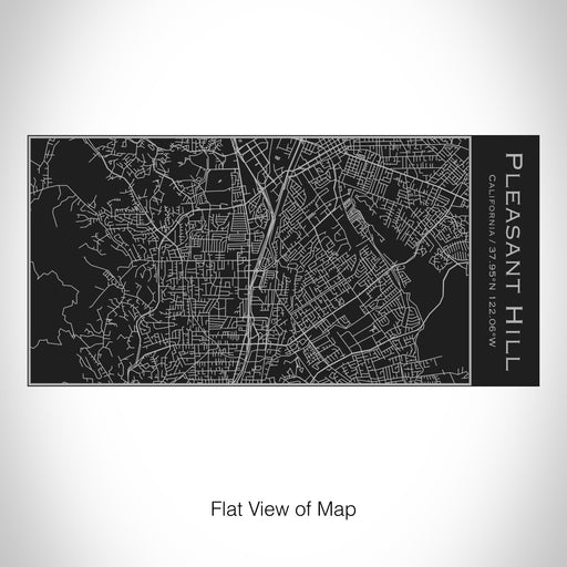 Rendered View of Pleasant Hill California Map on 17oz Stainless Steel Insulated Cola Bottle in Black