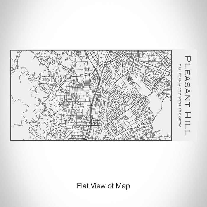 Rendered View of Pleasant Hill California Map on 17oz Stainless Steel Insulated Cola Bottle in White