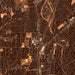 Pleasant Hill California Map Print in Ember Style Zoomed In Close Up Showing Details