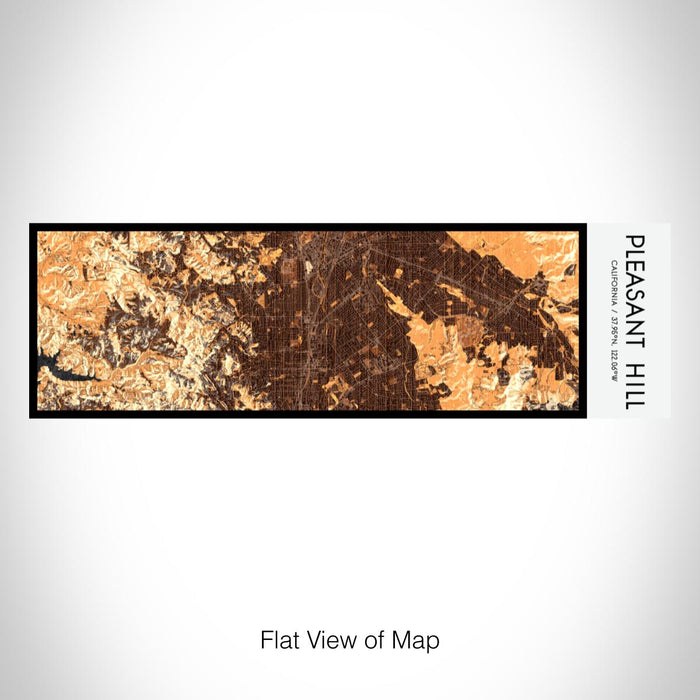 Rendered View of Pleasant Hill California Map on 10oz Stainless Steel Insulated Cup in Ember with Sliding Lid