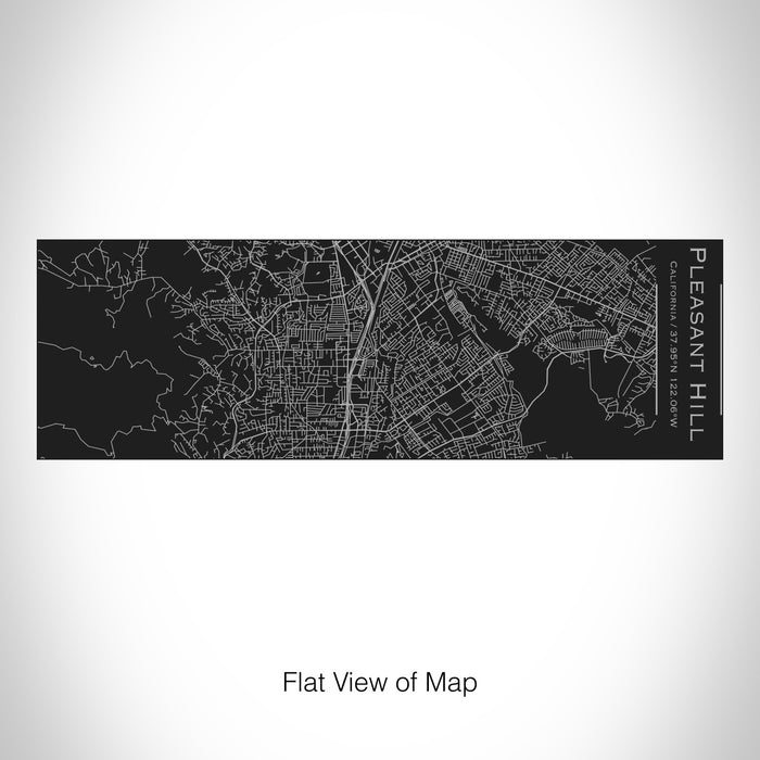 Rendered View of Pleasant Hill California Map on 10oz Stainless Steel Insulated Cup with Sliding Lid in Black