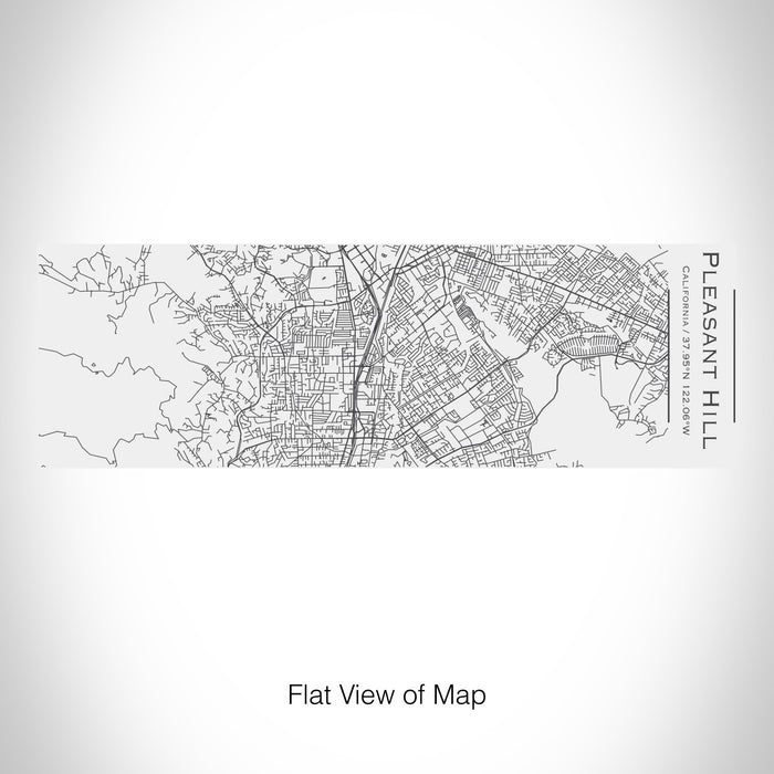 Rendered View of Pleasant Hill California Map on 10oz Stainless Steel Insulated Cup with Sliding Lid in White