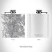 Rendered View of Pleasant Hill California Map on 6oz Stainless Steel Flask in White