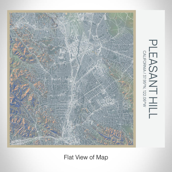Rendered View of Pleasant Hill California Map on 17oz Stainless Steel Insulated Tumbler in Afternoon Map Style