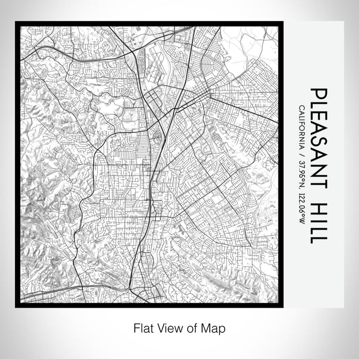 Rendered View of Pleasant Hill California Map on 17oz Stainless Steel Insulated Tumbler in Classic Map Style