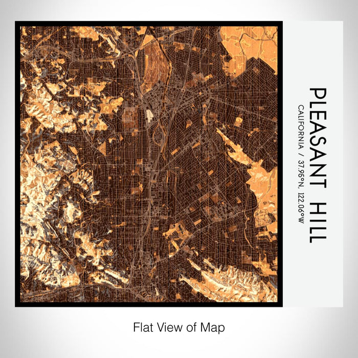 Rendered View of Pleasant Hill California Map on 17oz Stainless Steel Insulated Tumbler in Ember Map Style