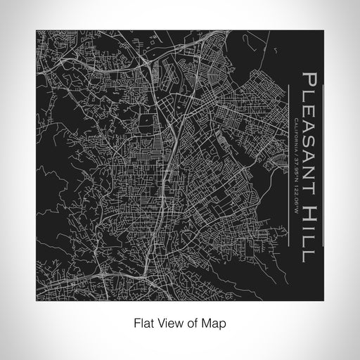 Rendered View of Pleasant Hill California Map on 17oz Stainless Steel Insulated Tumbler in Black