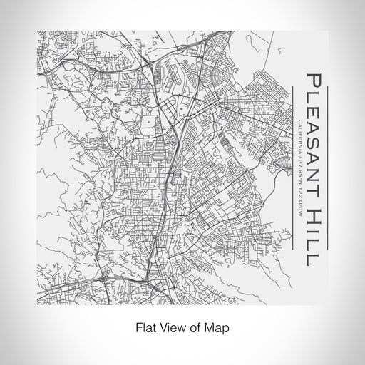Rendered View of Pleasant Hill California Map on 17oz Stainless Steel Insulated Tumbler in White