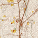 Pleasant Hill California Map Print in Woodblock Style Zoomed In Close Up Showing Details