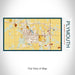 Rendered View of Plymouth Wisconsin Map on 17oz Stainless Steel Insulated Bottle with printed woodblock style map