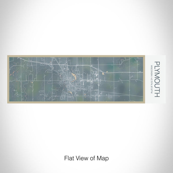 Rendered View of Plymouth Wisconsin Map on 10oz Stainless Steel Insulated Cup in Afternoon with Sliding Lid