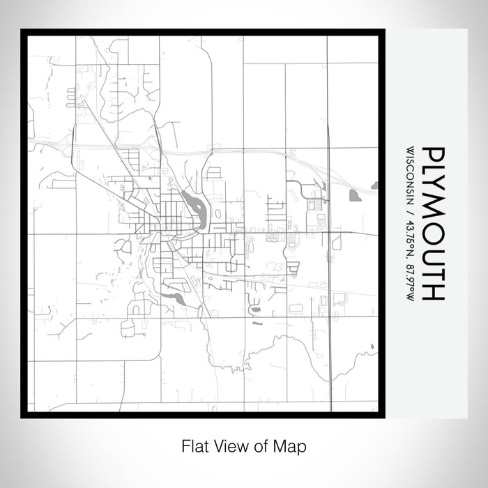 Rendered View of Plymouth Wisconsin Map on 17oz Stainless Steel Insulated Tumbler in Classic Map Style