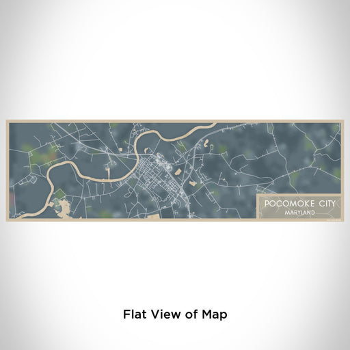 Flat View of Map Custom Pocomoke City Maryland Map Enamel Mug in Afternoon