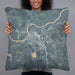 Person holding 22x22 Custom Pocomoke City Maryland Map Throw Pillow in Afternoon