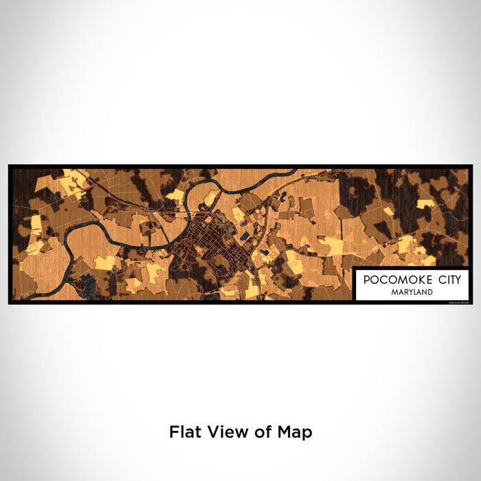 Flat View of Map Custom Pocomoke City Maryland Map Enamel Mug in Ember