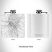 Rendered View of Pocomoke City Maryland Map Engraving on 6oz Stainless Steel Flask in White