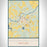 Pocomoke City Maryland Map Print Portrait Orientation in Woodblock Style With Shaded Background