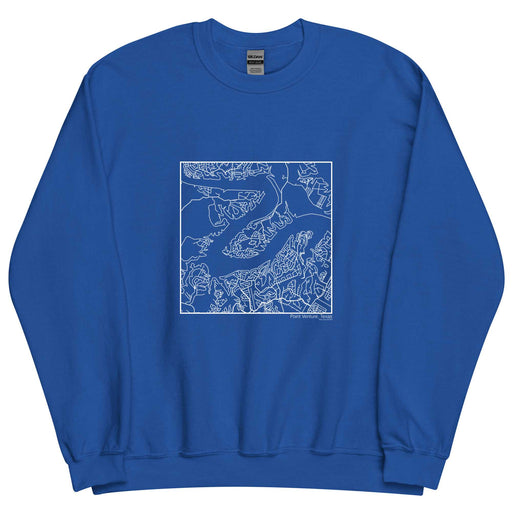 Point Venture Texas  Map Unisex Crewneck Sweater with City inscription in Royal Blue