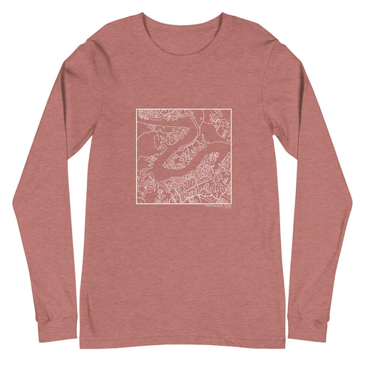 Point Venture Texas  Map Unisex Long-Sleeve T-shirt with City inscription in Heather Mauve