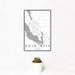 12x18 Polk City Iowa Map Print Portrait Orientation in Classic Style With Small Cactus Plant in White Planter