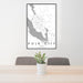 24x36 Polk City Iowa Map Print Portrait Orientation in Classic Style Behind 2 Chairs Table and Potted Plant