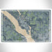 Polk City Iowa Map Print Landscape Orientation in Afternoon Style With Shaded Background