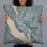 Person holding 22x22 Custom Polk City Iowa Map Throw Pillow in Afternoon