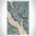 Polk City Iowa Map Print Portrait Orientation in Afternoon Style With Shaded Background