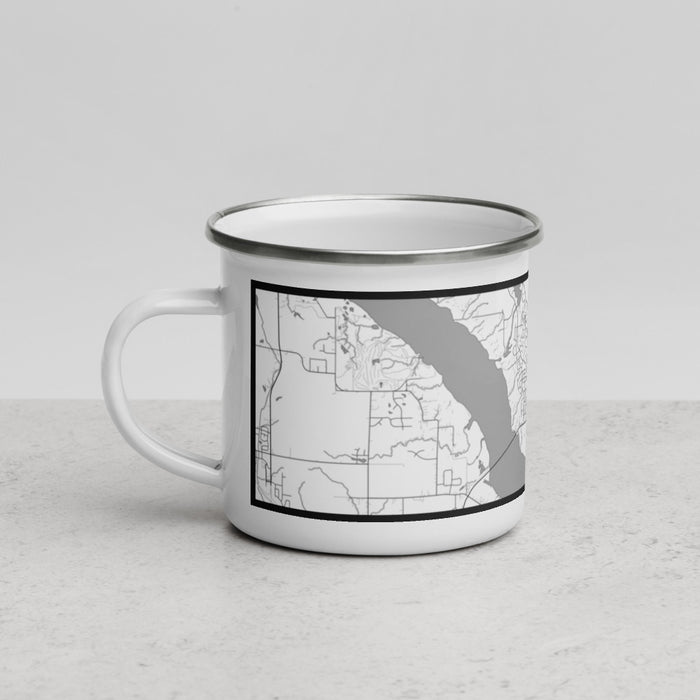 Left View Custom Polk City Iowa Map Enamel Mug in Classic