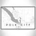 Polk City Iowa Map Print Landscape Orientation in Classic Style With Shaded Background