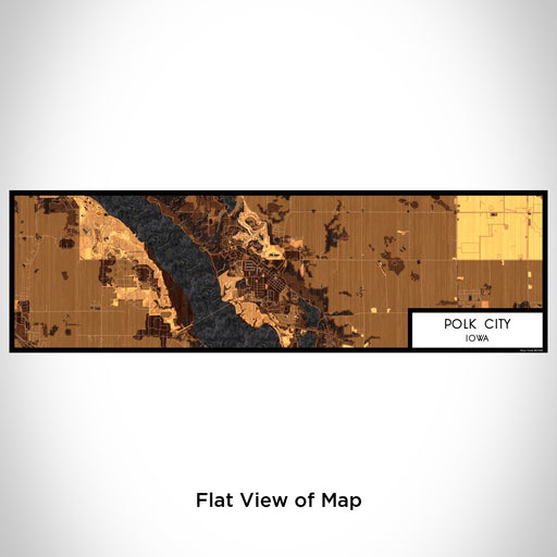 Flat View of Map Custom Polk City Iowa Map Enamel Mug in Ember
