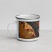 Left View Custom Polk City Iowa Map Enamel Mug in Ember