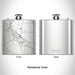 Rendered View of Polk City Iowa Map Engraving on 6oz Stainless Steel Flask