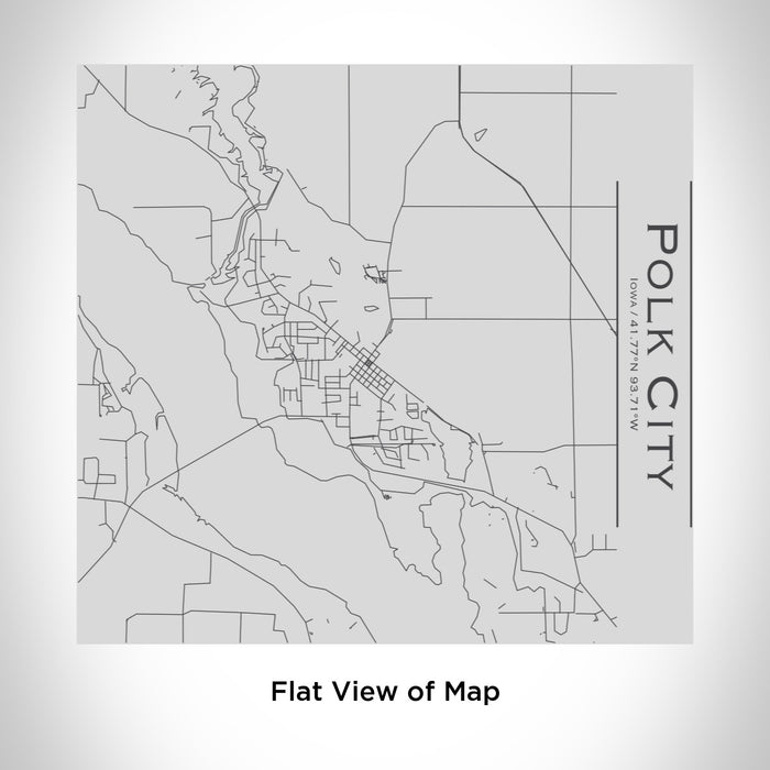 Rendered View of Polk City Iowa Map Engraving on 17oz Stainless Steel Insulated Tumbler