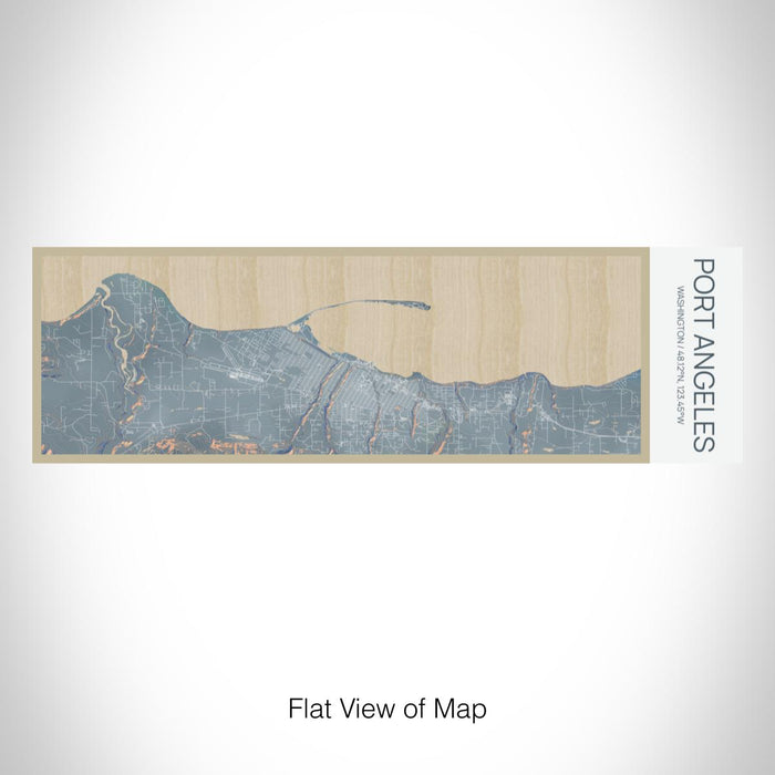 Rendered View of Port Angeles Washington Map on 10oz Stainless Steel Insulated Cup in Afternoon with Sliding Lid