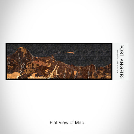Rendered View of Port Angeles Washington Map on 10oz Stainless Steel Insulated Cup in Ember with Sliding Lid