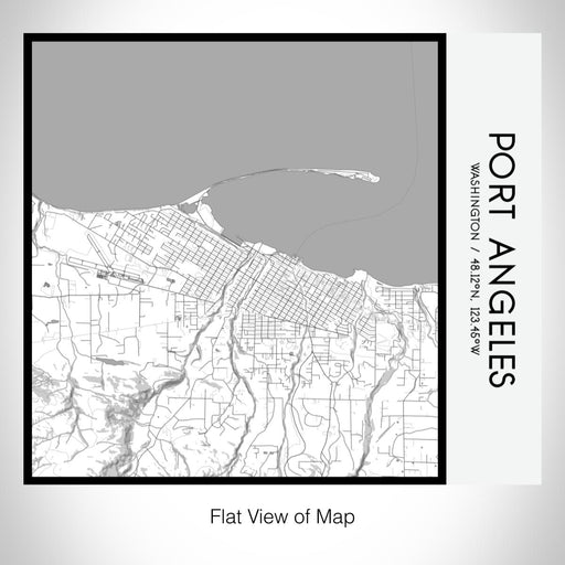 Rendered View of Port Angeles Washington Map on 17oz Stainless Steel Insulated Tumbler in Classic Map Style
