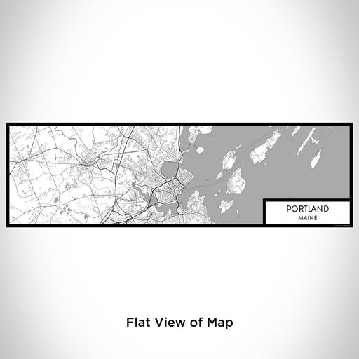 Flat View of Map Custom Portland Maine Map Enamel Mug in Classic