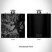 Rendered View of Portland Maine Map Engraving on 6oz Stainless Steel Flask in Black