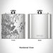 Rendered View of Portland Maine Map Engraving on 6oz Stainless Steel Flask