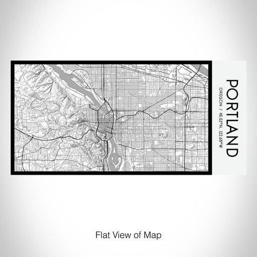 Rendered View of Portland Oregon Map on 17oz Stainless Steel Insulated Bottle with printed classic style map