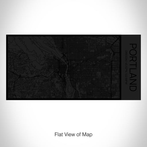 Rendered View of Portland Oregon Map on 17oz Stainless Steel Insulated Cola Bottle in Stainless in Matte Black